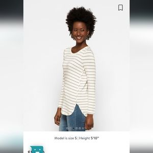 Zenzia curved him French Terry knit top